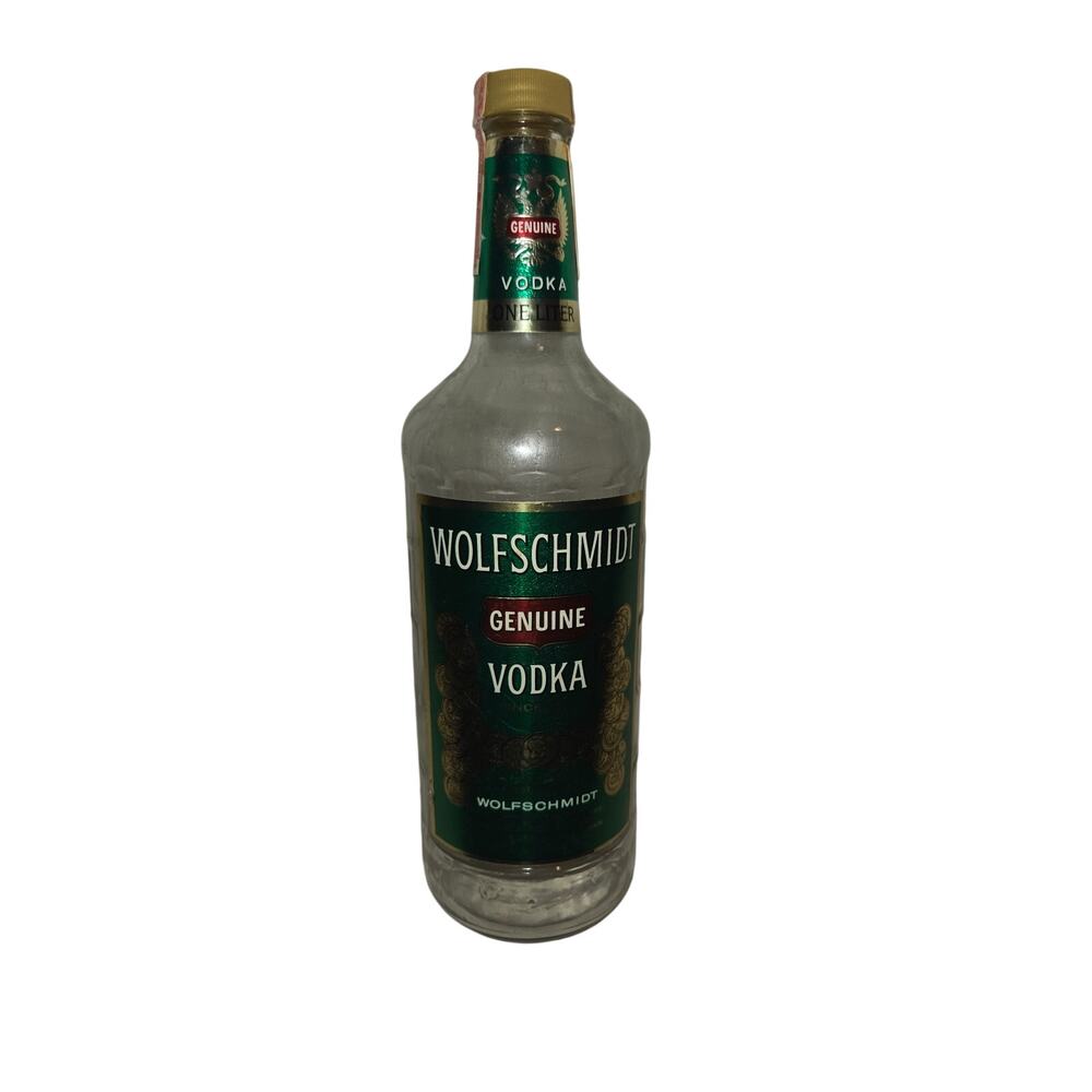 antique Empty Wolfschmidt vodka bottle